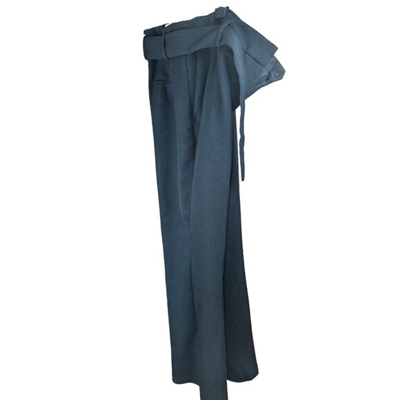 Ann Taylor Pants w Belt Skinny Corduroy Black High Rise High Waist Sz 14 - Picture 4 of 10